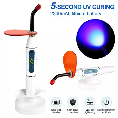 UV Dental LED Teeth Whitening Light Cure Lamp Cordless Wireless Curing Machine • $35.52