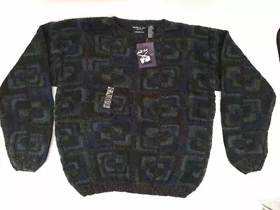 NWT 90s Northern Isles Hand Knitted Men's Sweater Crew-neck Multicolored Sz XXL  • $65