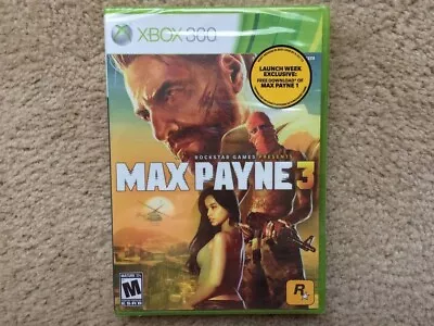 Max Payne 3  (Xbox 360 2012) Brand New Factory Sealed And Never Opened! • $14.99