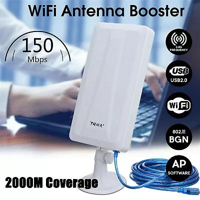 WiFi Repeater Amplifier Signal Extender Long Range Signal Booster 150Mbps D5D6 • $24.96