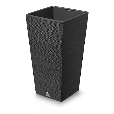 19L Garden Tall Flower Pot Planter Insert Indoor Outdoor Anthracite Weatherproof • £24.04