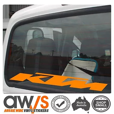 KTM Sticker Decal Motocross Car Mx Racing Window Banner Large Ute Van Trailer • $9