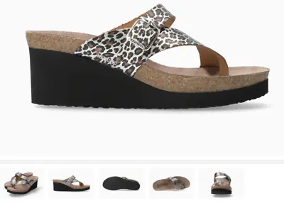 Mephisto Tyfanie Brown Panther Wedge Comfort Sandal Women's Sizes 35-42 NEW!!! • $109.95