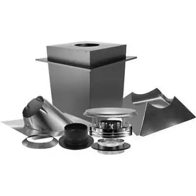 Triple-Wall Chimney Pipe Up Through The Ceiling Basic Install Kit 6 In. X 17 In. • $299