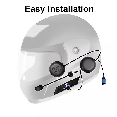 F2 1000m 2-way Motorcycle Intercom Helmet Headset Bluetooth Communication System • $45.99