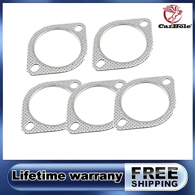 3  Catback Exhaust Header Down Pipe Manifold Collector Flange Gasket 2 Bolt 5pcs • $9.99