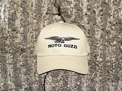 Moto Guzzi Eagle Cap/Hat...Sandwich Bill KHAKI And BLACK CP85 • $18.99