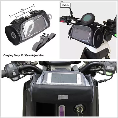 Motorcycle Windshield Bag Handlebar Fork Storage Container Pocket Waterproof X1 • $20.37