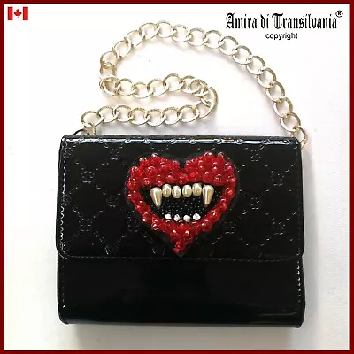 Vintage Woman Handle Bag Original Accessories Vinyl Vampire By Hand Iconic Brand • $401.26