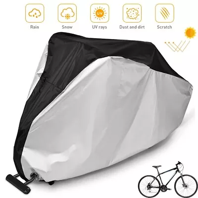 Large Bikes Cover Outdoor Rain/Sun Protector For Bicycle Dustproof Waterproof • $11.39
