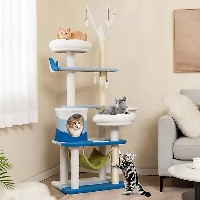 Cat Tree Tower Multi-level Pet Condon House Bed Sisal Scratcher Posts Furniture • $109.95