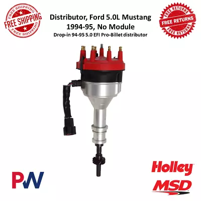 MSD OE Replacement Pro-Billet Distributor No Module For 94-95 Ford Mustang 5.0L • $520.97