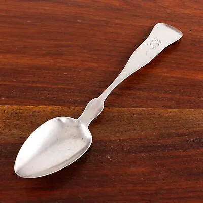 Roswell Hopkins Bailey Woodstock Vt Coin Silver Serving Spoon Fiddle Mono Ck • $129.50