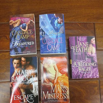 Lot Of 5 Romance Novels Books Paperback Mary Balogh Jane Feather Candace Camp • $14.99