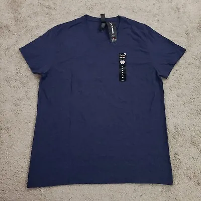 $11.19 • Buy Hanes T Shirt Mens Extra Large Navy Blue V-Neck Premium FreshIQ Black Label