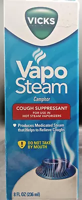 (1 Ct.) Vicks - Vapo Steam - Camphor Cough Suppressant - 8 Fl. Oz - EXP 08/25 • $12.98