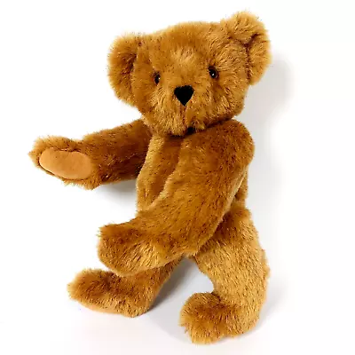 Vintage Vermont Teddy Bear Company Plush Stuffed Brown Jointed Posable 15” • $13.95