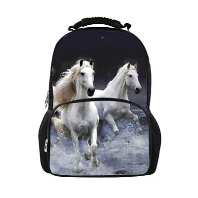 17  Wolf Horse Backpack Children School Bag Travel Rucksack For Kids Boys Girls • $49.99