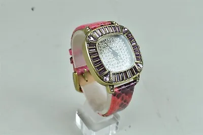 Heidi Daus Pink Swarovski Crystal Square Face Wristwatch 8609 New!  • $74.95