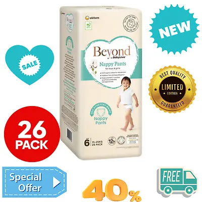 $59.99 • Buy New Beyond By BabyLove Size 6 13-28kg Nappy Pants 26pk