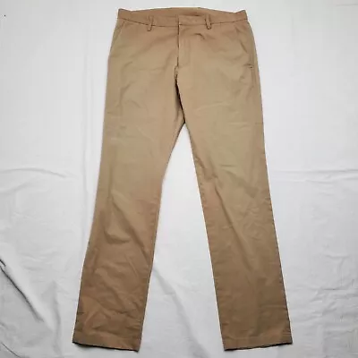 Maiden Noir Mens Sz 32x30 Khaki Skinny Straight Pants Japanese Fabric • $29.99