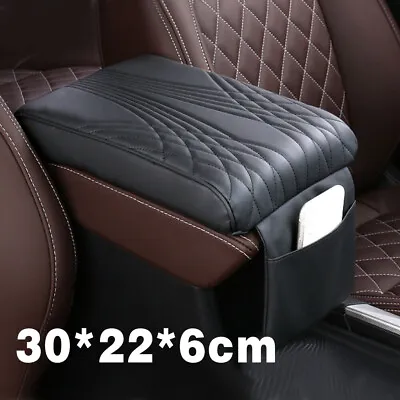 Stripe Car Armrest Cushion Box Pad Memory Foam Arm Rest Leather Mat Cover Parts+ • $25.99