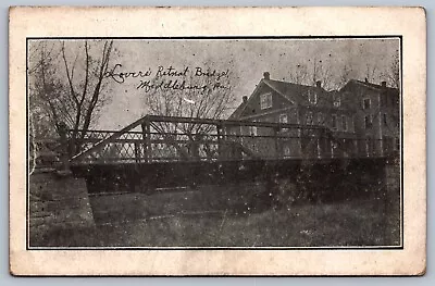 Postcard Middleburg PA Lovers Retreat Bridge 1908 • $14.95