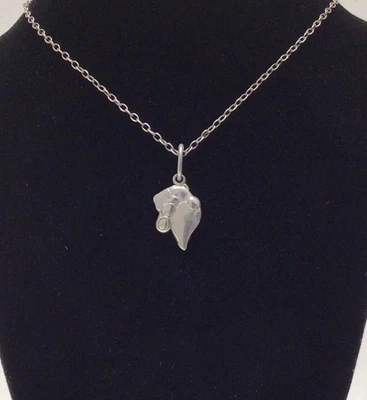 925 Silver Cornucopia Necklace Horn Of Plenty Pendant With 16 Inch Chain • £10