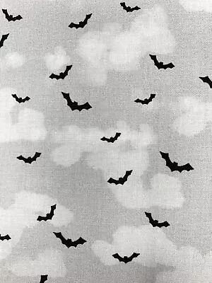 Bats Fabric Small Bat Print Halloween Cotton Flying Bats Gothic Horror • $21.25