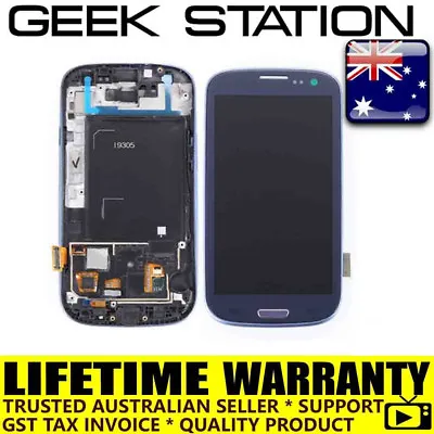 For Samsung Galaxy S3 SIII LCD I9305 LCD Touch Screen Digitizer Blue In Frame • $69.99