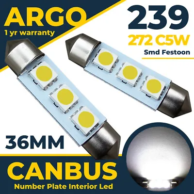 For Mini Cooper R50 R52 R53 Led Smd White Xenon Number Plate Licence Light Bulbs • £3.95