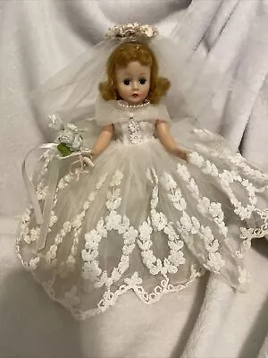 Vintage 1950’s Beautiful Madame Alexander 9  Cissette Bride Doll • $129.99