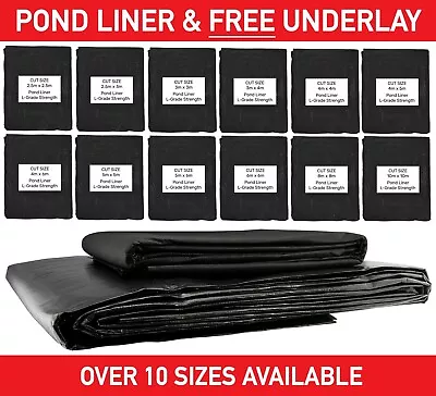 £18.69 • Buy Extra Heavy Duty Fish POND LINER & UNDERLAY, Garden Landscaping, Reinforced