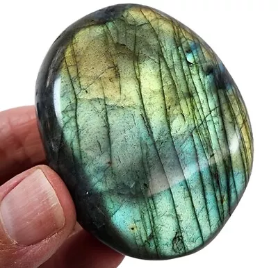 Labradorite Polished Palm Stone Madagascar 104 Grams • $6.99