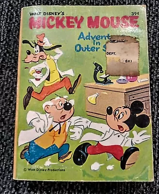 Mickey Mouse Adventure In Outer Space Whitman Big Little Book Issue #5750 Used  • $5