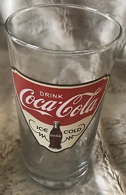 Coca-Cola Vintage 6” Clear Drinking Glass Ice Cold 12oz • $4