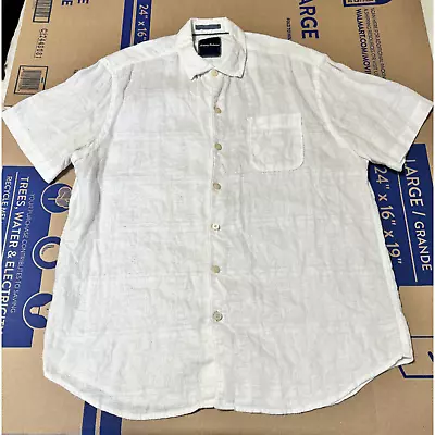 Tommy Bahama White 100% Linen Mens Button Up Shirt - Size L • $19.99