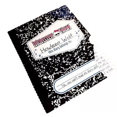 Monster High Diary Howleen Wolf Book Booklet Diary Only • $4.09