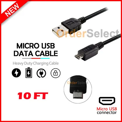 Micro USB 10FT Rapid USB A To B Charger Sync Data Cable Cord (U2A1-MCB-01BLK) • $3.69