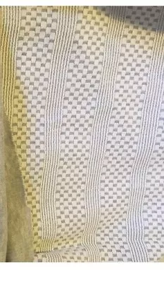 £3.14 • Buy New Pyjama Fabric Thick Stretch Grey White Stripes Material Soft Squares Cotton