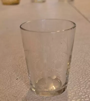 Etched Grapes Floral Shot Glass - Vintage • $5.25