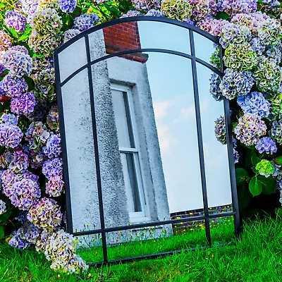 Woodside Byford XL Decorative Arched Outdoor Garden Mirror W: 80cm X H: 110cm • £69.99