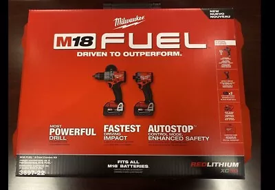 Milwaukee M18 FUEL 18V 2-Tool Combo Kit - Red (3697-22) • $285