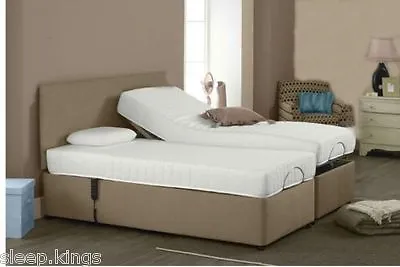 5FT Or 6FT DUAL ELECTRIC ADJUSTABLE BEDS WITH MATTRESSES CHOICE & HEADBOARDS • £899