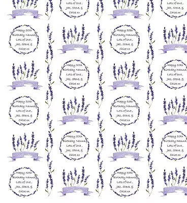 Lavender Purple Personalised Gift Wrapping Paper Birthday Christmas Easter • £3.49