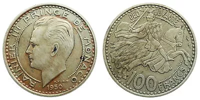 Monaco - 100 Francs 1950 - Low Mintage Coin • $2.35