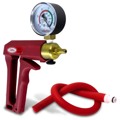 $47.99 • Buy Vacuum Pump LeLuv MAXI Red Handle With Gauge And Premium Silicone Hose & Fitting