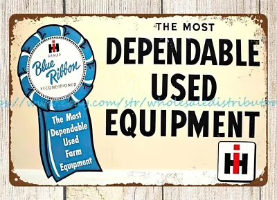 International Harvester Used Equipment Metal Tin Sign Discount Wall Art • $18.90