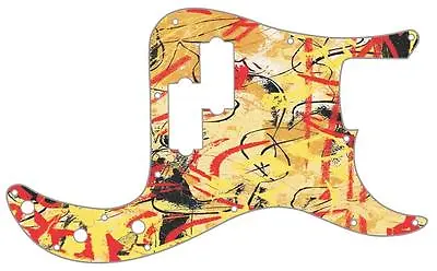 P Bass Precision Pickguard Custom Fender 13 Hole Guitar Pick Guard Abstract 1 • $66.33