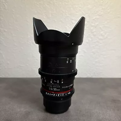 Rokinon 35mm T1.5 Cine Lens For LUMIX EF Mount • $200